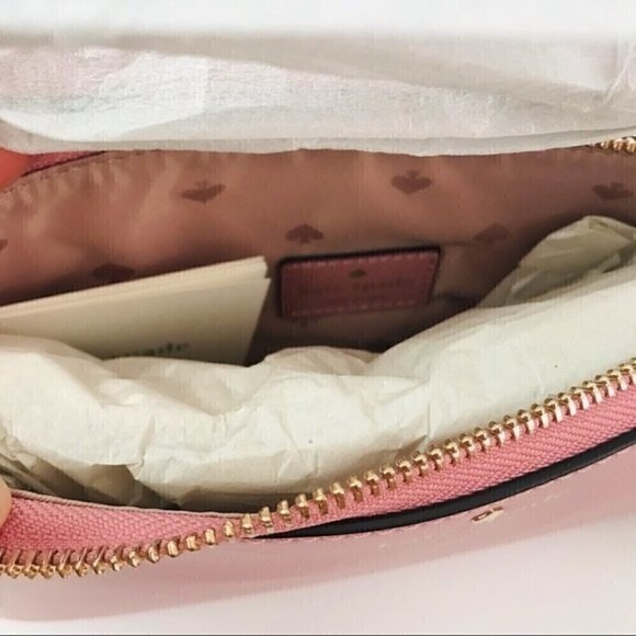 New! Kate Spade New York Ivy Street Amy Rose Lip Balm Pink Leather Crossbody Bag - Picture 7 of 10